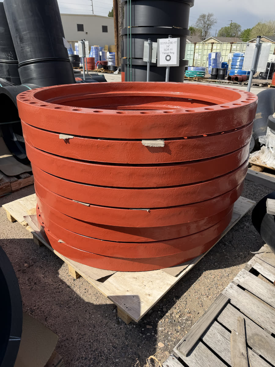 Large HDPE fitting close-up