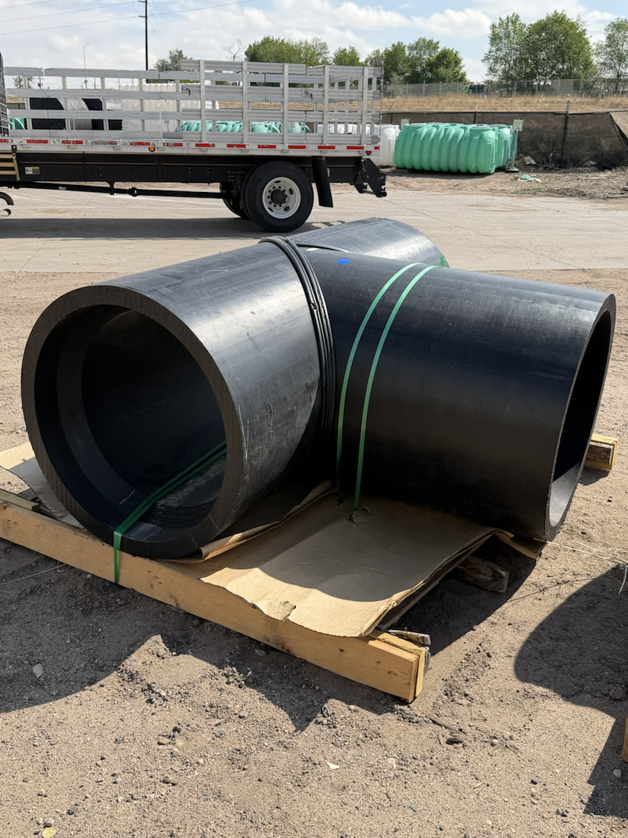HDPE fitting for project shipment