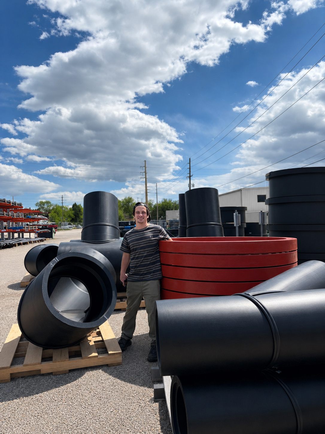 911HDPE fitting staged for same-day shipment